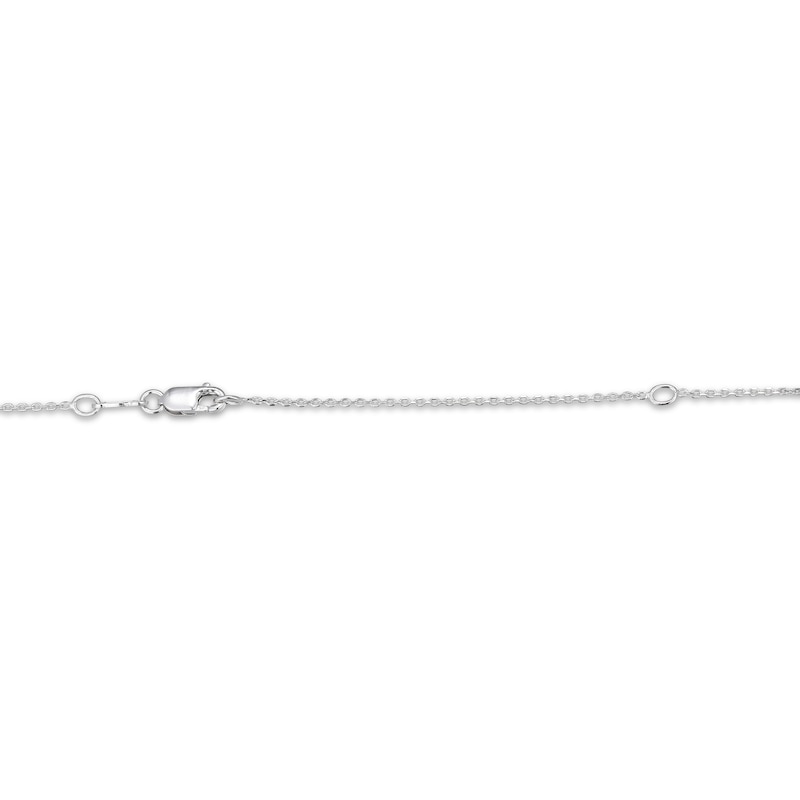 Main Image 4 of Lab-Created Ruby & White Lab-Created Infinity Necklace Sterling Silver 18"