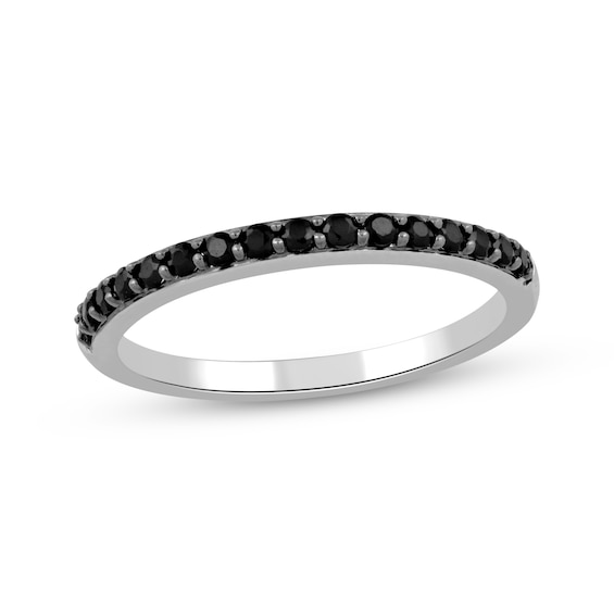 Black Onyx Stackable Ring Sterling Silver