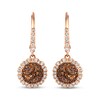 Thumbnail Image 2 of Le Vian Diamond Flower Drop Earrings 1-1/5 ct tw 14K Strawberry Gold