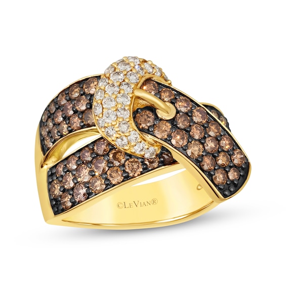Le Vian Diamond Buckle Ring 2-1/2 ct tw 14K Honey Gold