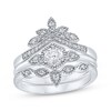 Thumbnail Image 1 of Adore Round-Cut Diamond Vintage-Inspired Bridal Set 3/8 ct tw 14K White Gold
