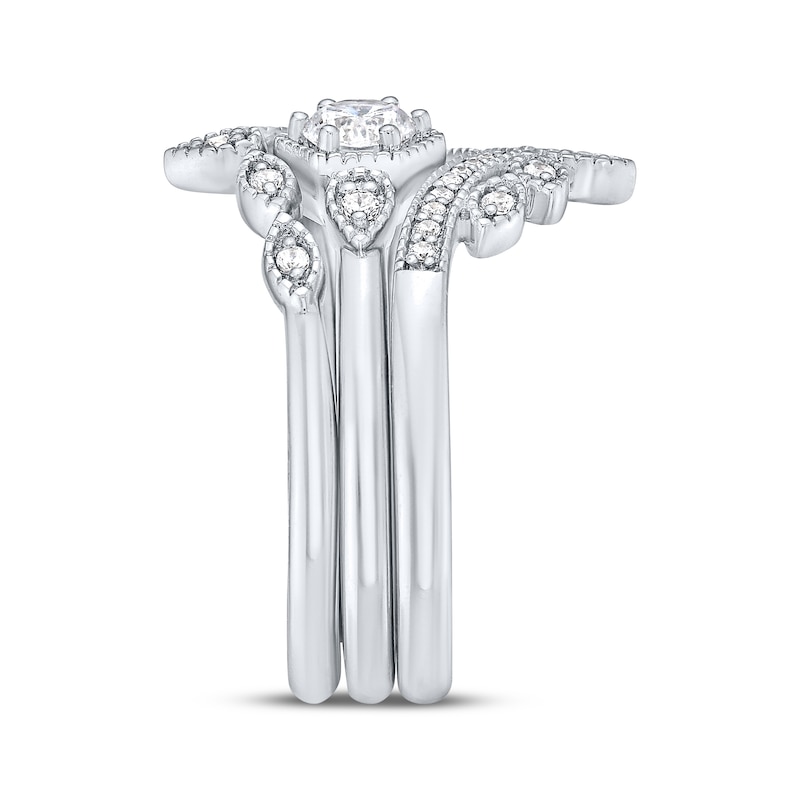 Main Image 2 of Adore Round-Cut Diamond Vintage-Inspired Bridal Set 3/8 ct tw 14K White Gold