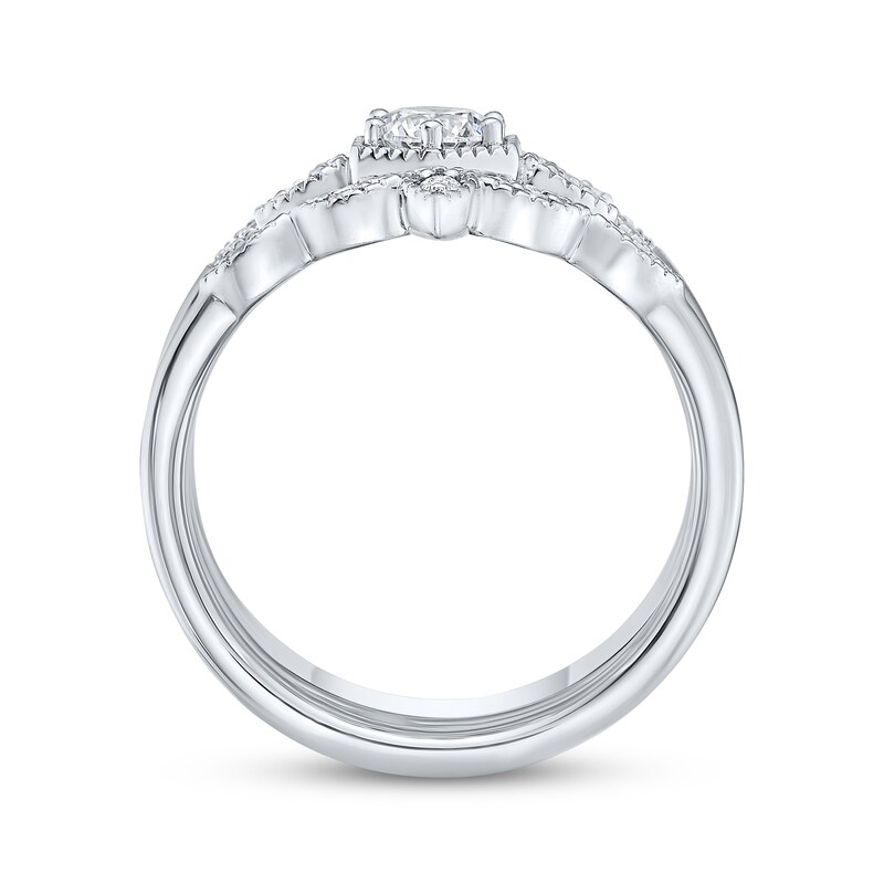 Main Image 3 of Adore Round-Cut Diamond Vintage-Inspired Bridal Set 3/8 ct tw 14K White Gold