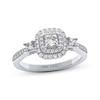 Thumbnail Image 1 of THE LEO Diamond Princess-Cut Double Halo Engagement Ring 3/4 ct tw 14K White Gold