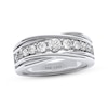 Thumbnail Image 1 of THE LEO Diamond Crisscross Anniversary Ring 3/4 ct tw 14K White Gold
