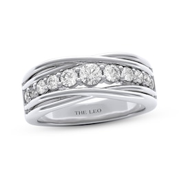 THE LEO Diamond Crisscross Anniversary Ring 3/4 ct tw 14K White Gold