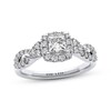 Thumbnail Image 1 of THE LEO Diamond Princess-Cut Halo Engagement Ring 1 ct tw 14K White Gold
