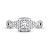 Thumbnail Image 3 of THE LEO Diamond Princess-Cut Halo Engagement Ring 1 ct tw 14K White Gold