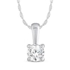 Thumbnail Image 2 of Lab-Grown Diamond Solitaire Necklace & Stud Set 1/2 ct tw 10K White Gold