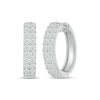 Thumbnail Image 1 of KAY Lab-Grown Diamonds Two-Row Hoop Earrings 1 ct tw 10K White Gold
