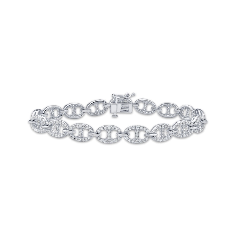Main Image 1 of Diamond Mariner Chain Bracelet 2 ct tw Sterling Silver 7"