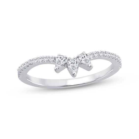 KAY Lab-Grown Diamonds Pear-Shaped Trio Fashion Ring 1/4 ct tw 10K White Gold