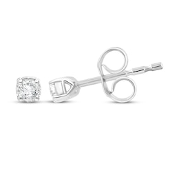 Radiant Reflections Round-Cut Diamond Solitaire Stud Earrings 1/8 ct tw Sterling Silver JI/I3)