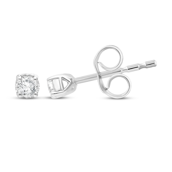 Radiant Reflections Round-Cut Diamond Solitaire Stud Earrings 1/8 ct tw Sterling Silver JI/I3)