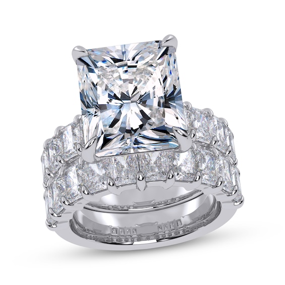 Adore Lab-Grown Diamonds Certified Radiant-Cut Bridal Set 12 ct tw 14K White Gold