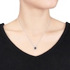 Thumbnail Image 2 of Sapphire Necklace 1/10 ct tw Diamonds 10K White Gold