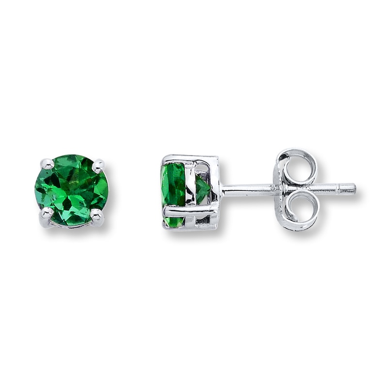Emerald Vermeil 14K Gold Over Sterling Silver Earring