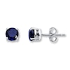 Thumbnail Image 0 of Lab-Created Sapphire 14K White Gold Earrings