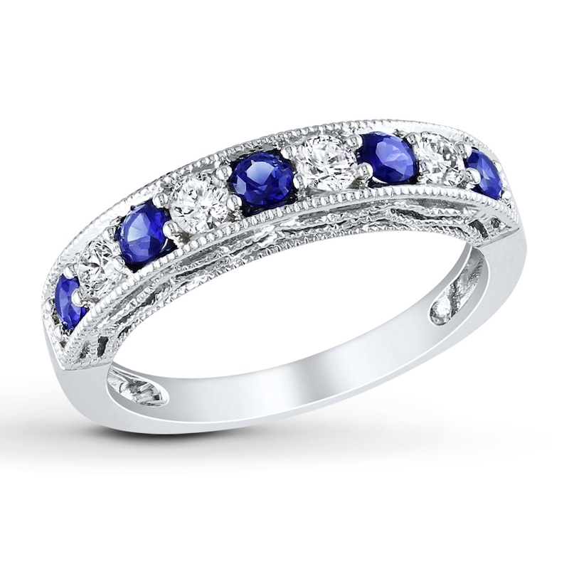 Lab-Created Sapphires Sterling Silver Ring