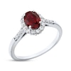 Thumbnail Image 1 of Lab-Created Ruby Lab-Created Sapphire Sterling Silver Ring