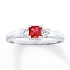 Lab-Created Ruby & Sapphire Ring 10K White Gold