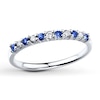 Thumbnail Image 0 of Sapphire Ring 1/8 ct tw Diamonds 14K White Gold