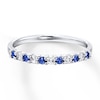 Thumbnail Image 3 of Sapphire Ring 1/8 ct tw Diamonds 14K White Gold