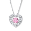 Thumbnail Image 1 of Unstoppable Love Necklace Lab-Created Sapphires Sterling Silver