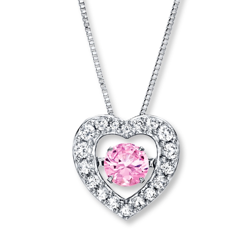Main Image 1 of Unstoppable Love Necklace Lab-Created Sapphires Sterling Silver