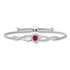 Thumbnail Image 1 of Bolo Bracelet Lab-Created Ruby Sterling Silver