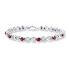 Thumbnail Image 0 of Infinity Bracelet Lab-Created Rubies Sterling Silver