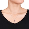 Thumbnail Image 2 of Lab-Created Ruby & Sapphire Sterling Silver Necklace