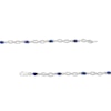 Thumbnail Image 2 of Lab-Created Sapphire Bracelet with Diamonds Sterling Silver