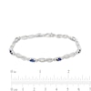 Thumbnail Image 3 of Lab-Created Sapphire Bracelet with Diamonds Sterling Silver