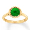 Thumbnail Image 0 of Lab-Created Emerald Ring 10K Yellow Gold