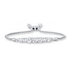 Thumbnail Image 1 of Lab-Created White Sapphire Bolo Bracelet Sterling Silver