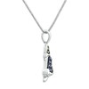 Thumbnail Image 2 of Turtle Necklace Peridot/Lab-Created Sapphires Sterling Silver