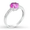 Lab-Created Pink & White Sapphire Ring Sterling Silver