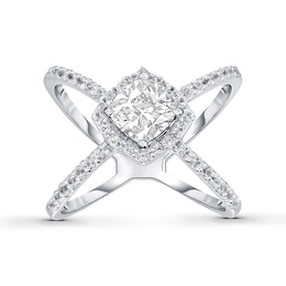 Lab-Created White Sapphire Ring Sterling Silver