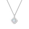 Thumbnail Image 1 of Lab-Created Opal Necklace Lab-Created Sapphires Sterling Silver