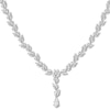 Thumbnail Image 0 of Lab-Created White Sapphire Lariat Necklace Sterling Silver 17.5"
