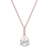 Thumbnail Image 0 of Lab-Created White Sapphire Necklace 10K Rose Gold