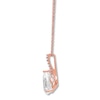 Thumbnail Image 1 of Lab-Created White Sapphire Necklace 10K Rose Gold