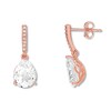 Thumbnail Image 1 of Lab-Created White Sapphire Earrings 10K Rose Gold