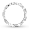 Lab-Created White Sapphire Ring 10K White Gold