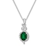 Thumbnail Image 0 of Lab-Created Emerald Necklace Sterling Silver