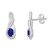 Thumbnail Image 0 of Blue & White Lab-Created Sapphire Earrings Sterling Silver