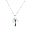 Thumbnail Image 1 of Palm Tree Necklace Lab-Created Emeralds Sterling Silver