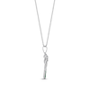 Thumbnail Image 2 of Palm Tree Necklace Lab-Created Emeralds Sterling Silver