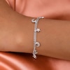 Thumbnail Image 3 of Moon/Star Anklet Lab-Created White Sapphires Sterling Silver